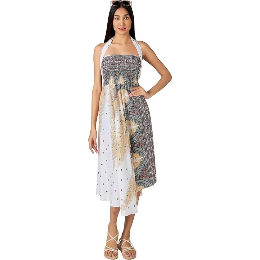 Joob Joob Versatile Long Boho Maxi Skirt or Halter Midi Dress Size S/M - Picture 5 of 5